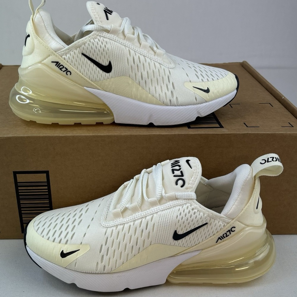 Nike Air Max 270 Sail Black Coconut Milk New Shoes Sneakers Womens 6 AH6789-124